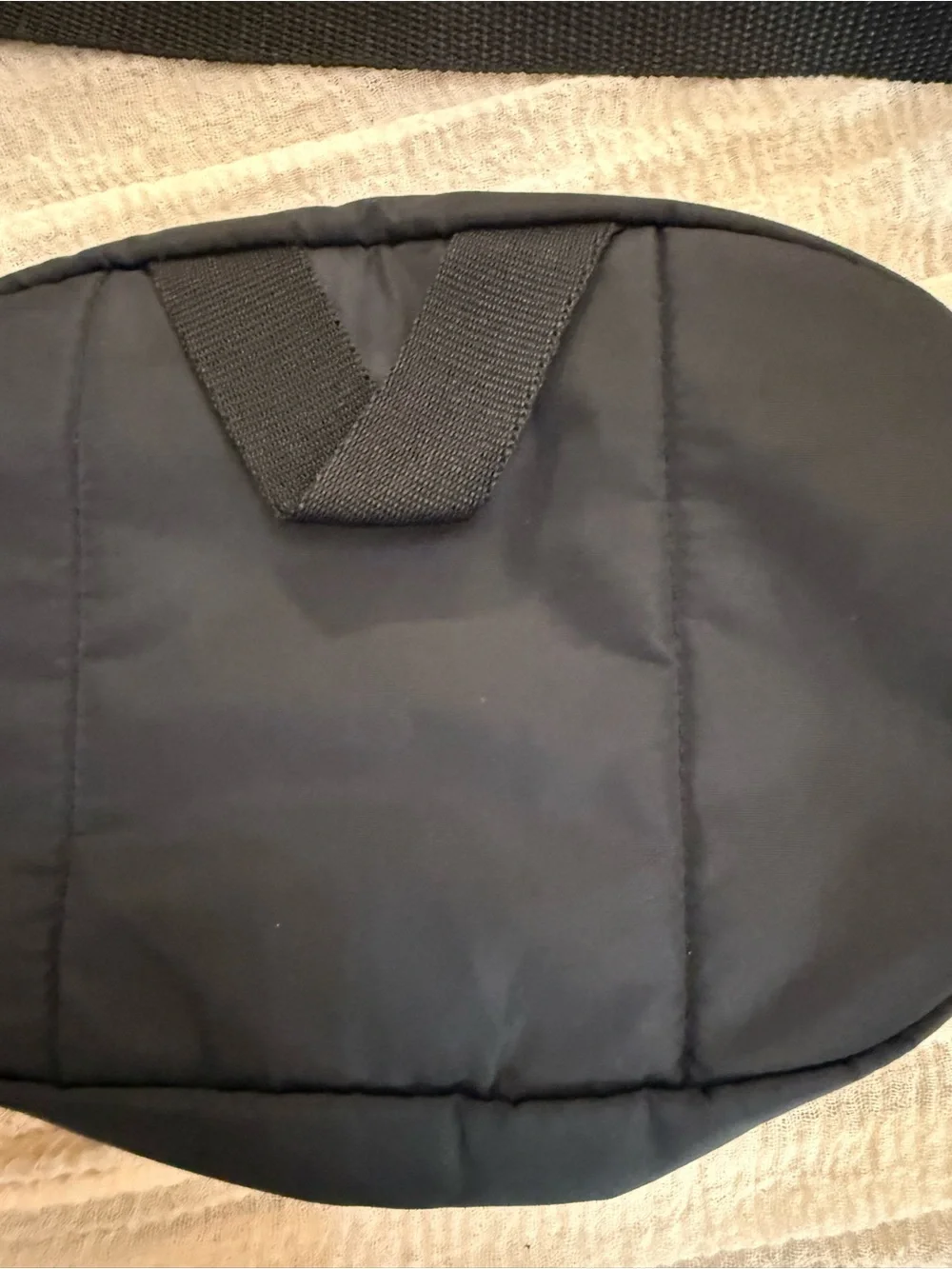 adidas Black Logo Waist Bag with Dual Zips
